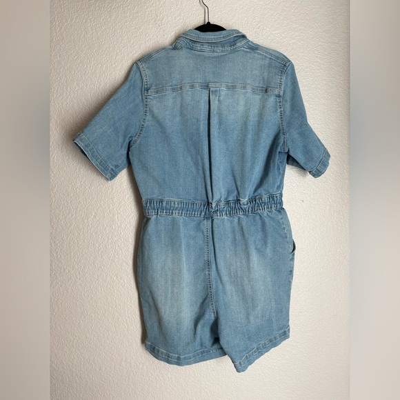 Roxy Denim Romper Left Behind Blue Women Large - Picture 3 of 10